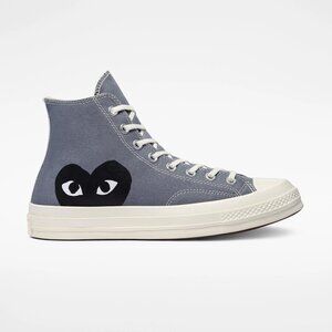 Converse x Comme des Garçons PLAY (CDG) Chuck 70 (Gray) High US 12 NEW w/box